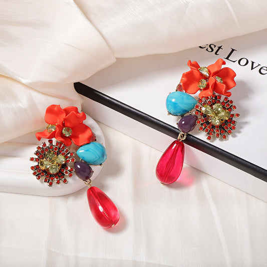 Coral Bloom Earring