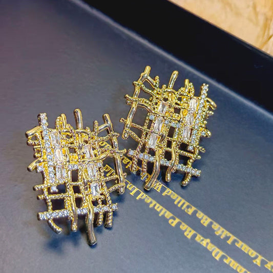 Cosmic Grid Earring