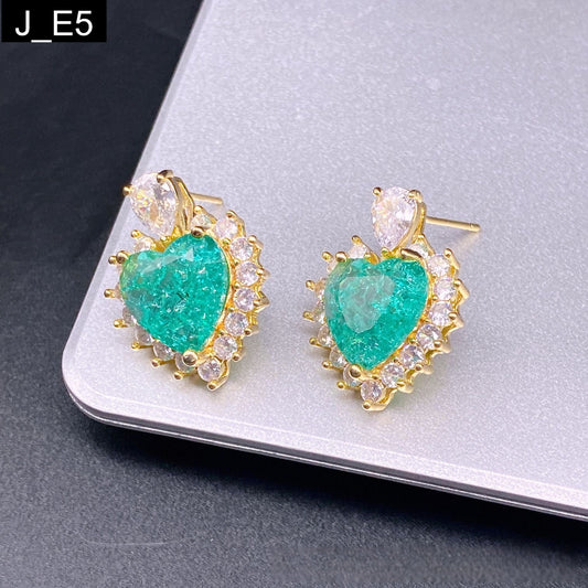 Crushed Heart Earring - E5