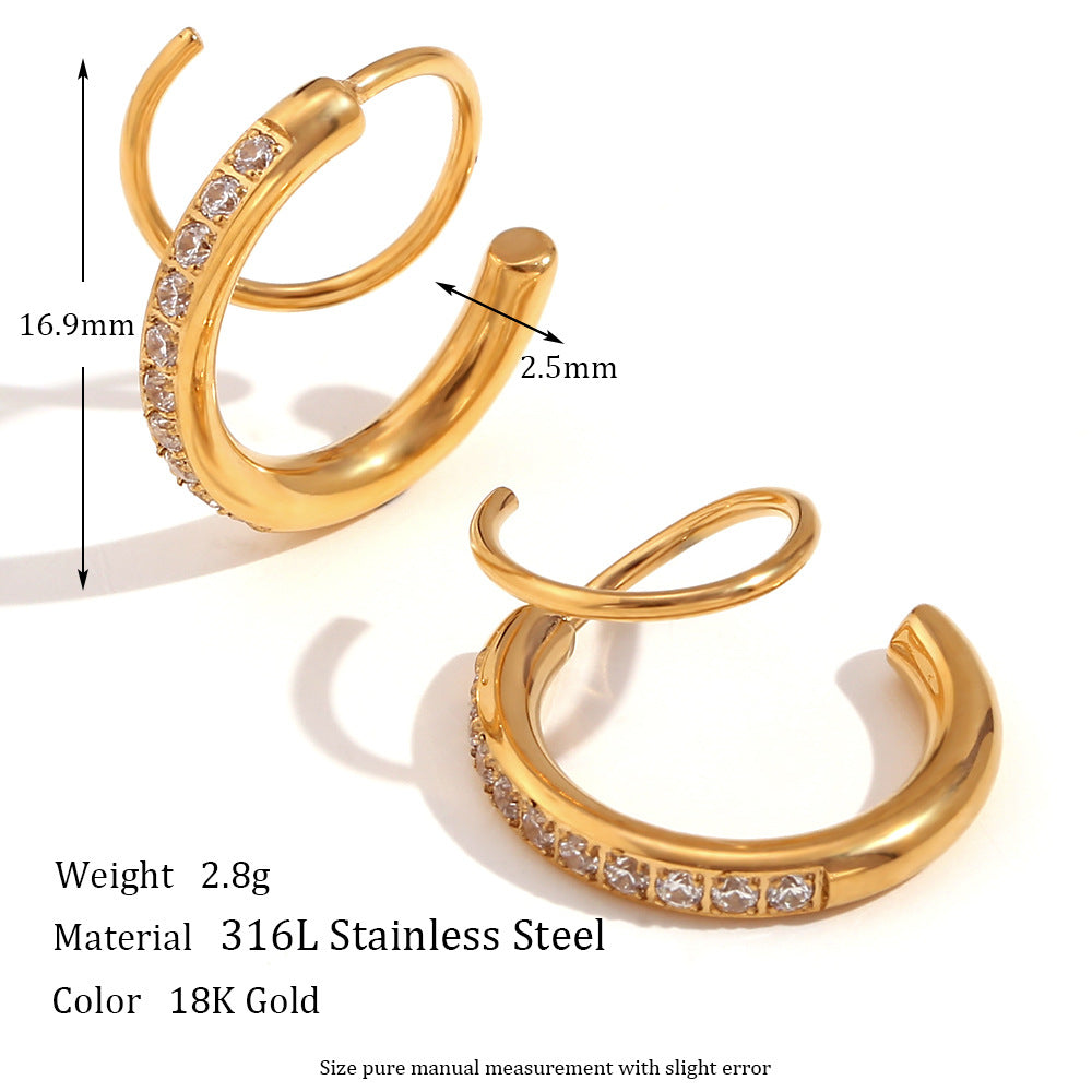 Luminara Stone Hoop Earring
