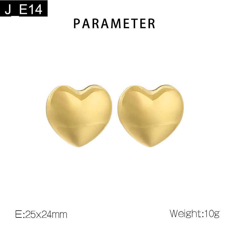 Aurum Puffy Heart Earring - E14