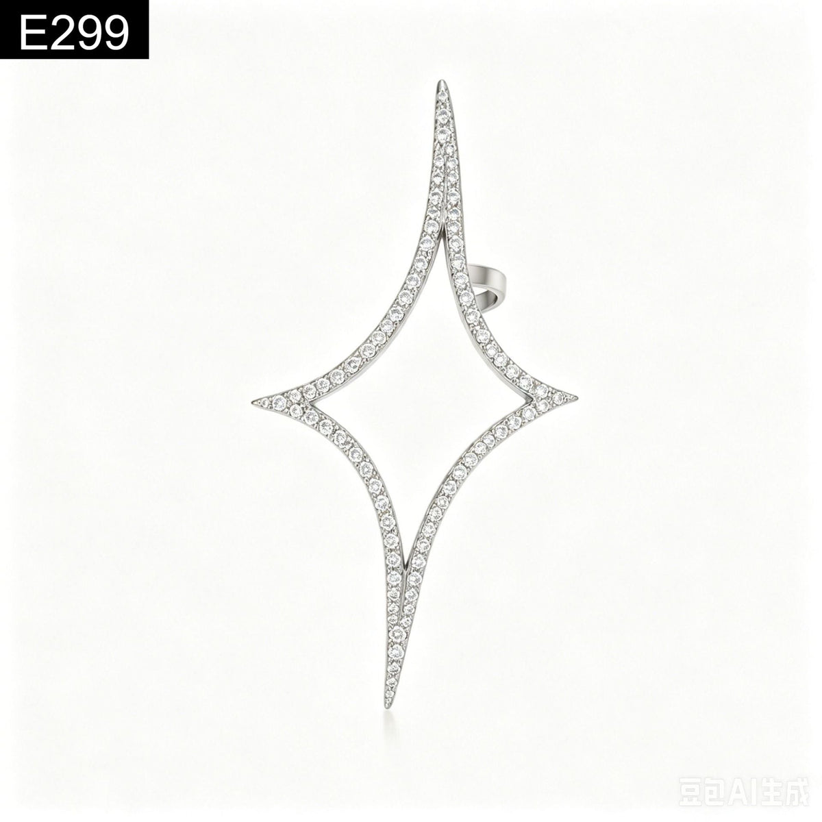 Pointed Prism Earcuff - E299