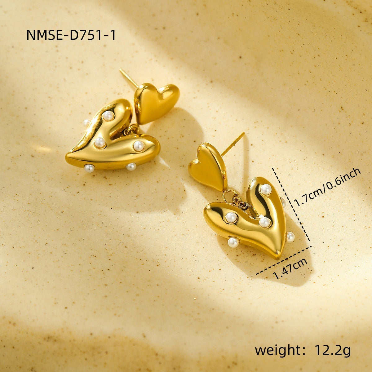 Petit Coeur Studs