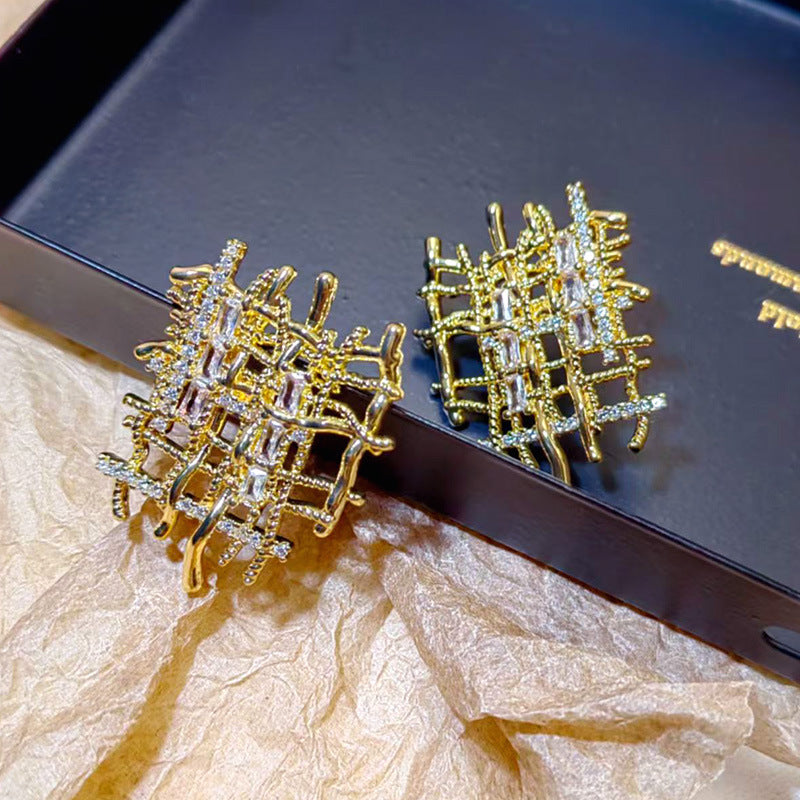 Cosmic Grid Earring