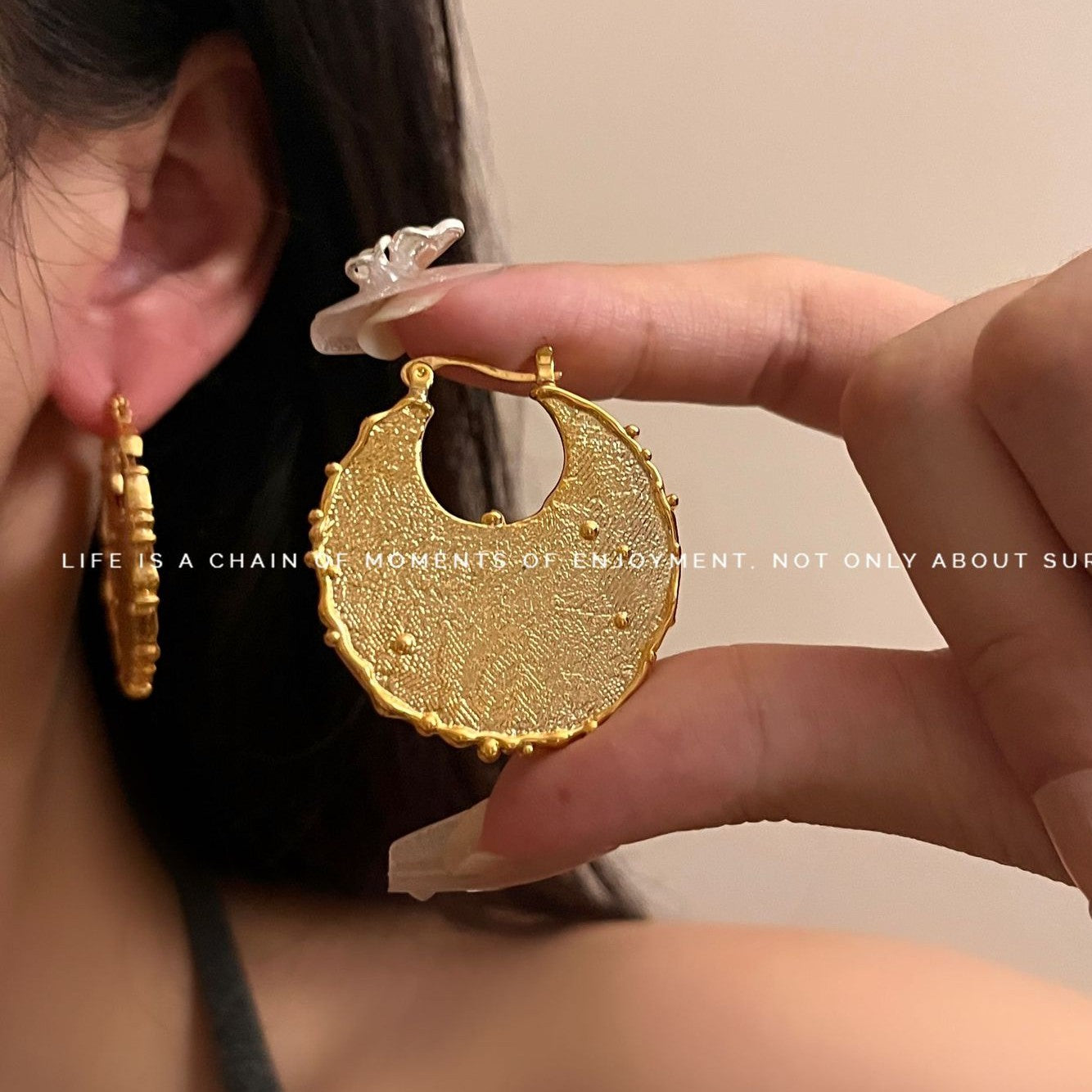 Hammered Halo Hoops