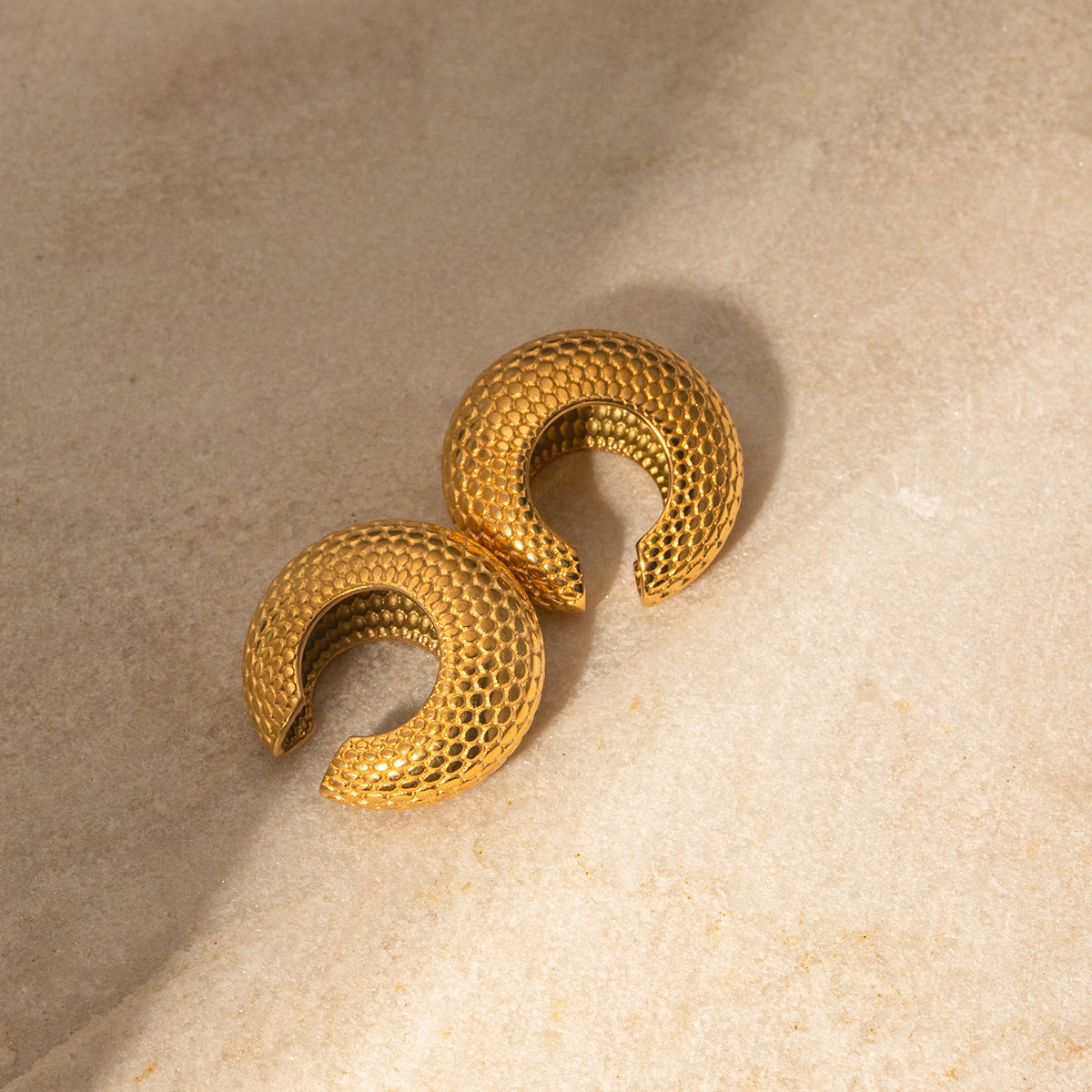 Honey Pebble Stud