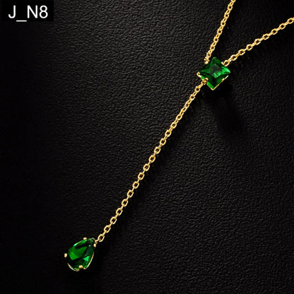 Emerald Dewdrop Necklace - N8