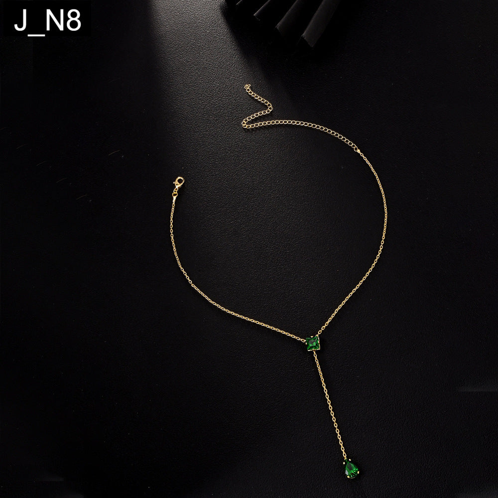 Emerald Dewdrop Necklace - N8