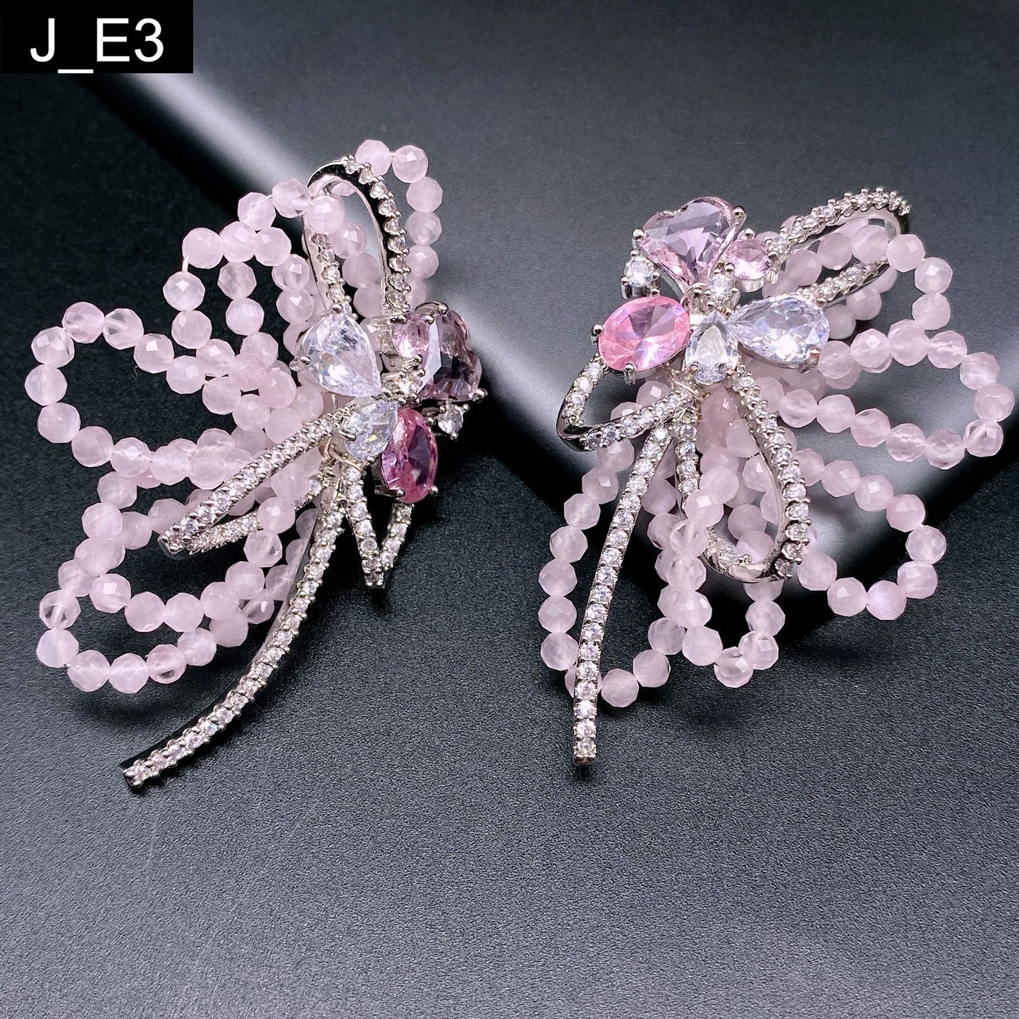 Rose Quartz Earring - E3