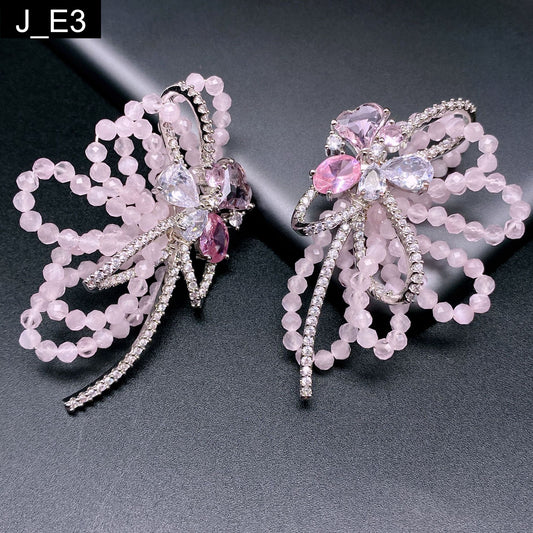 Rose Quartz Earring - E3
