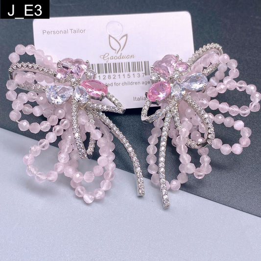 Rose Quartz Earring - E3