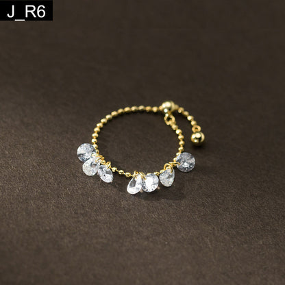 Crystal Dewdrop Ring - R6