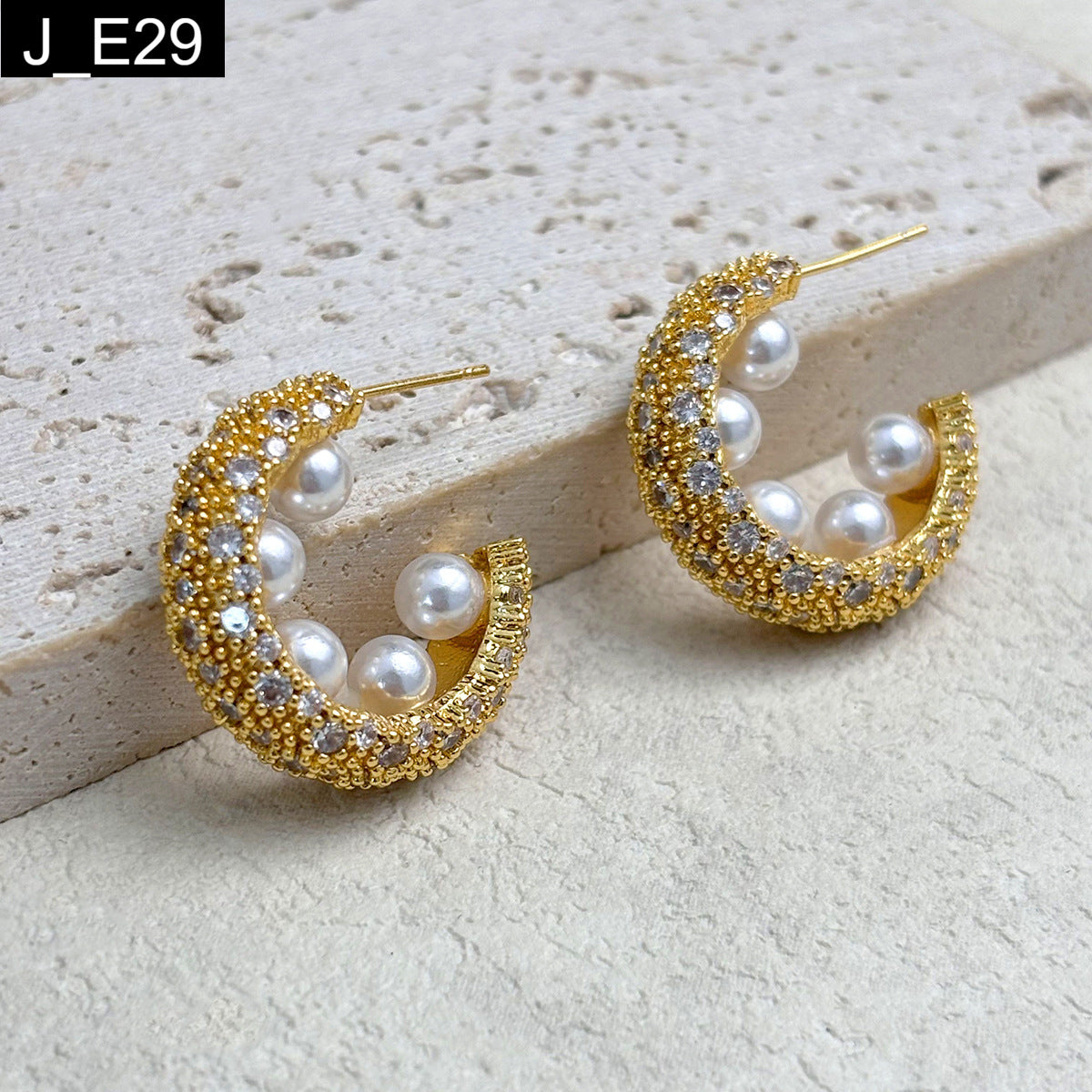 Cosmic Pearl Earring - E29