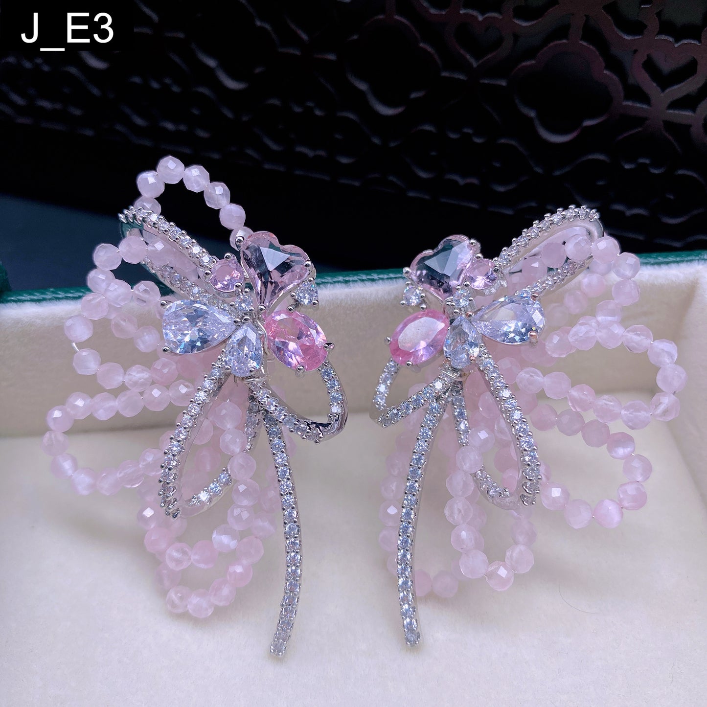 Rose Quartz Earring - E3