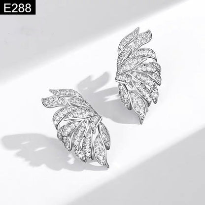Sparkling Leaf Zirconia Earcuff - E288