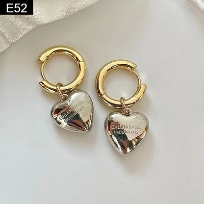 Metal Heart Earring - E52