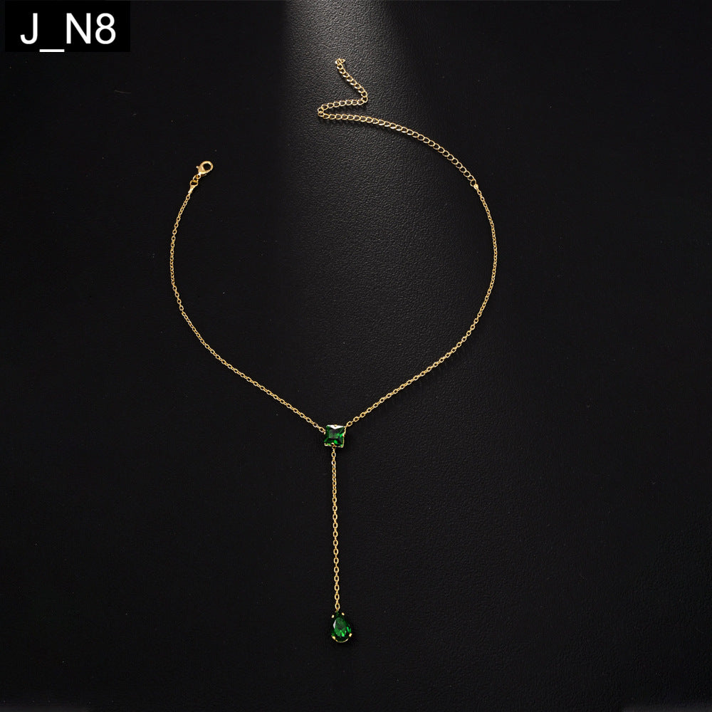 Emerald Dewdrop Necklace - N8