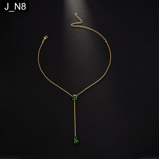 Emerald Dewdrop Necklace - N8