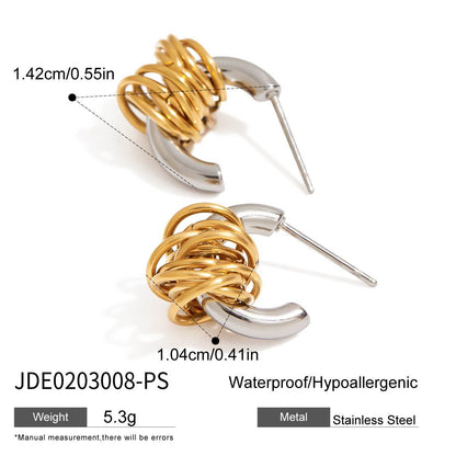 Sculpted Coil Hoops
