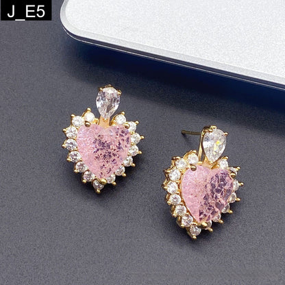 Crushed Heart Earring - E5