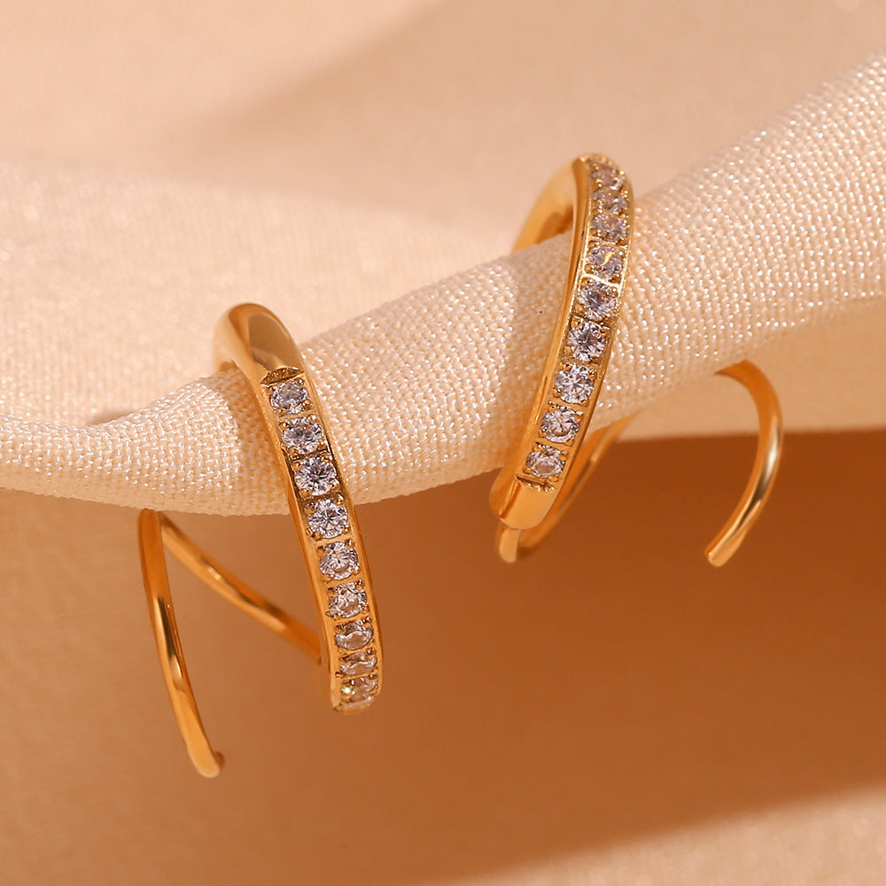 Luminara Stone Hoop Earring