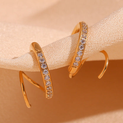 Luminara Stone Hoop Earring