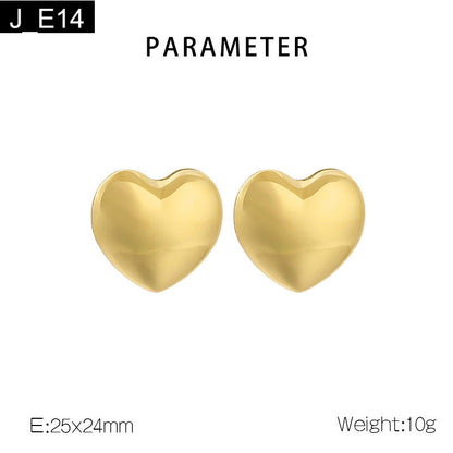 Aurum Puffy Heart Earring  - E14
