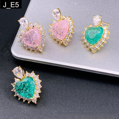 Crushed Heart Earring - E5