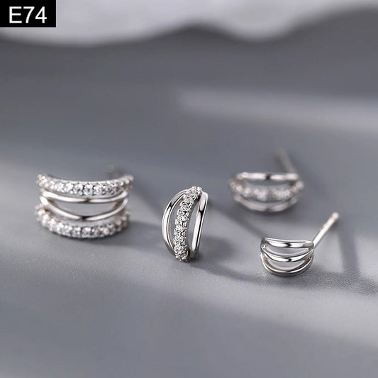 Triple Arc Earring - E74