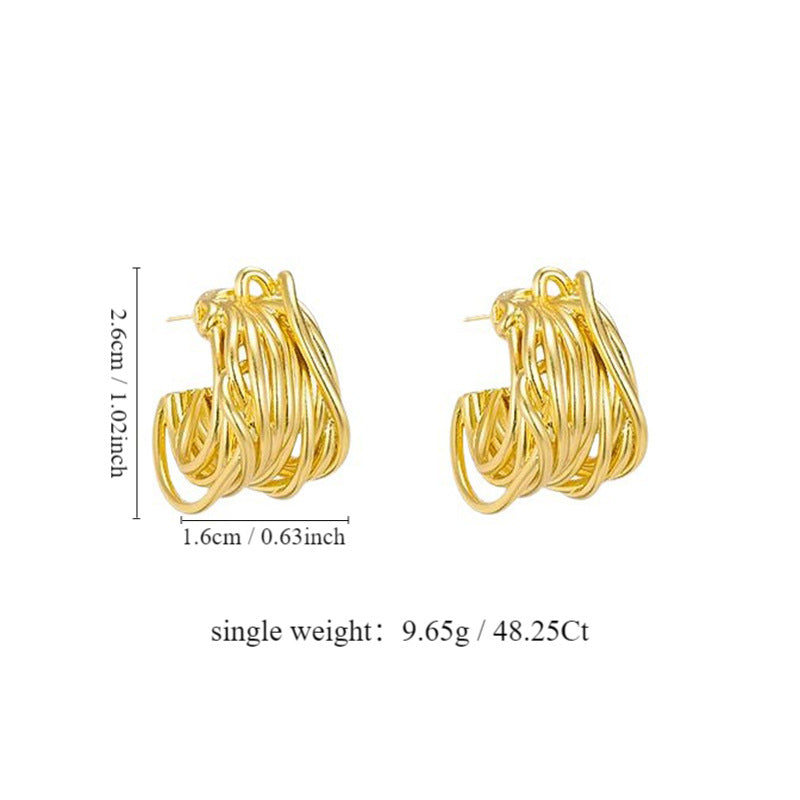 Strata Hoop Earring