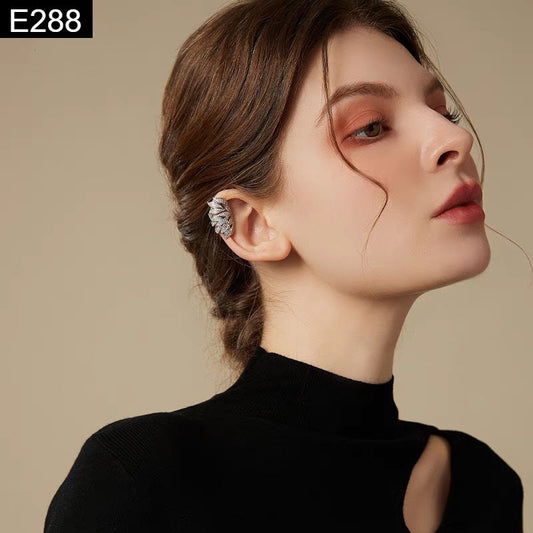 Sparkling Leaf Zirconia Earcuff - E288