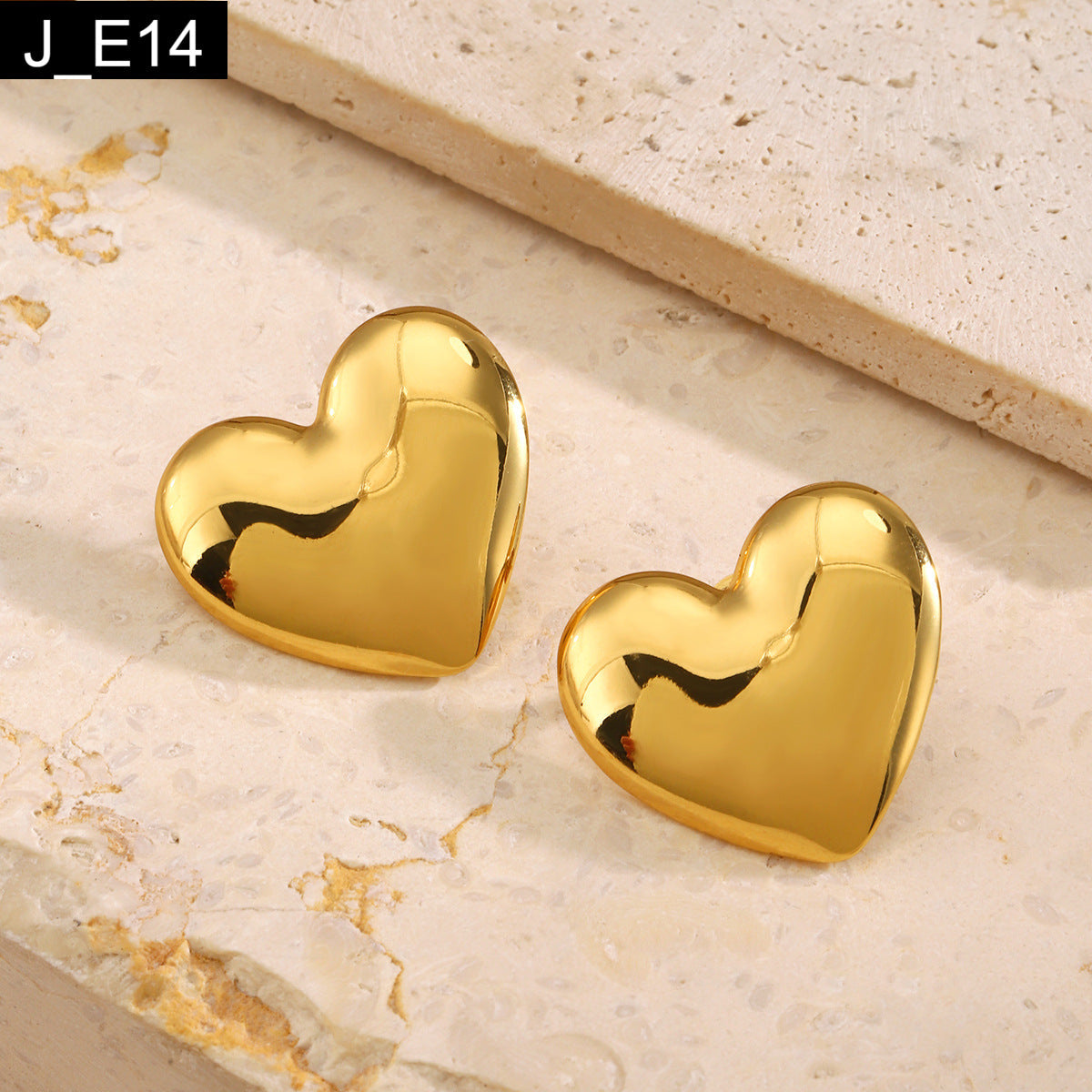 Aurum Puffy Heart Earring  - E14