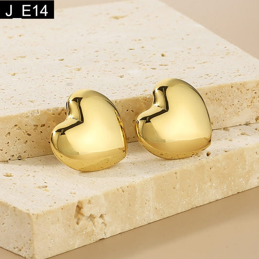 Aurum Puffy Heart Earring  - E14