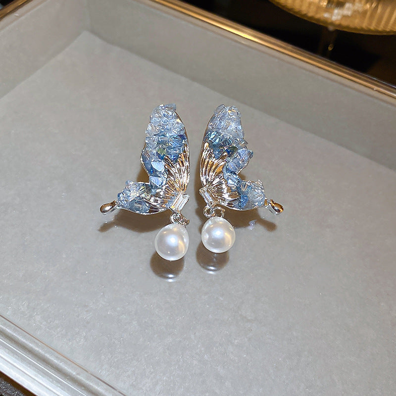 Moonlit Flutter Earring
