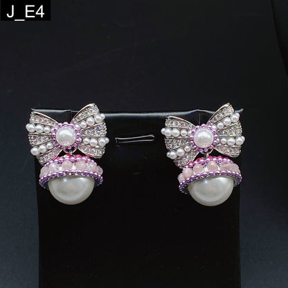 Rosalie Bow Drop Earring - E4