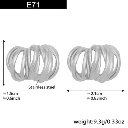 Chrome Basket Studs - E71