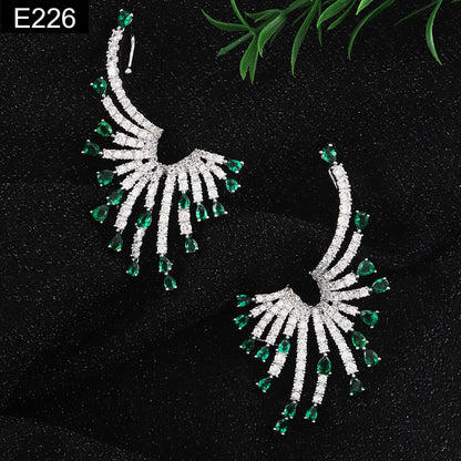 Obsidian Flare Earring - E226