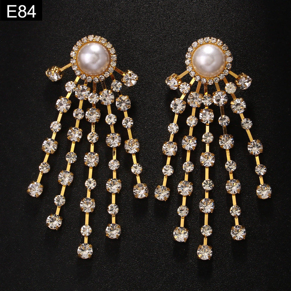 Solar Burst Tassel Earring