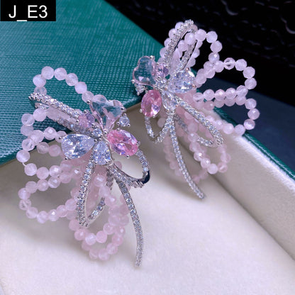 Rose Quartz Earring - E3