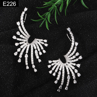Obsidian Flare Earring - E226