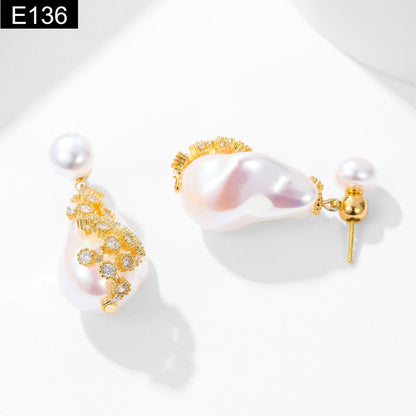 Baroque Crystal Earring - E136
