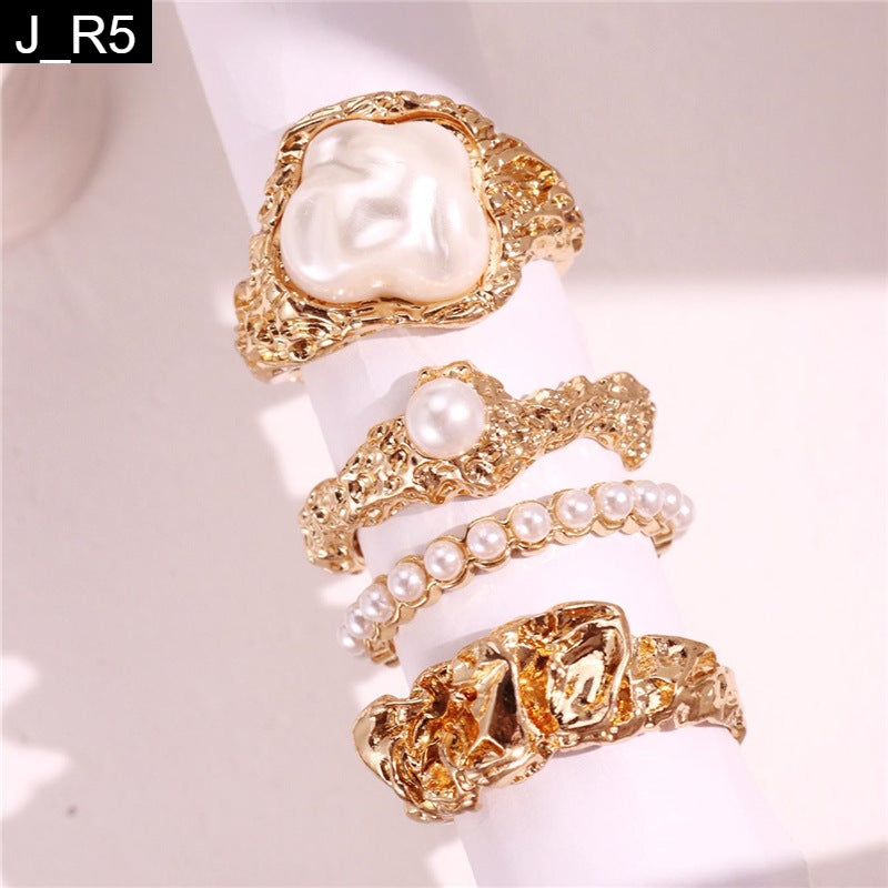 Gilded Tide Rings Set of 4 - R5