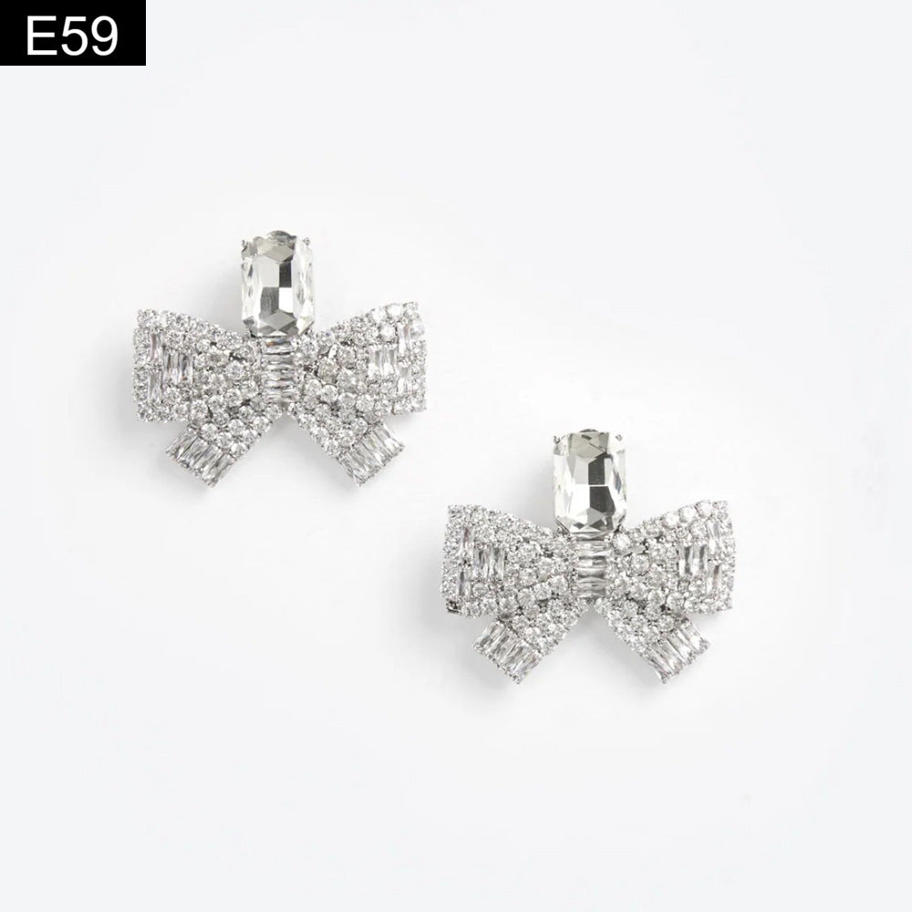 Crystallized Bow Studs - E59