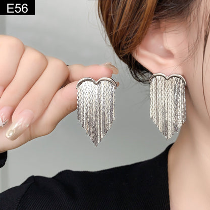 Chains of Heart Earring - E56