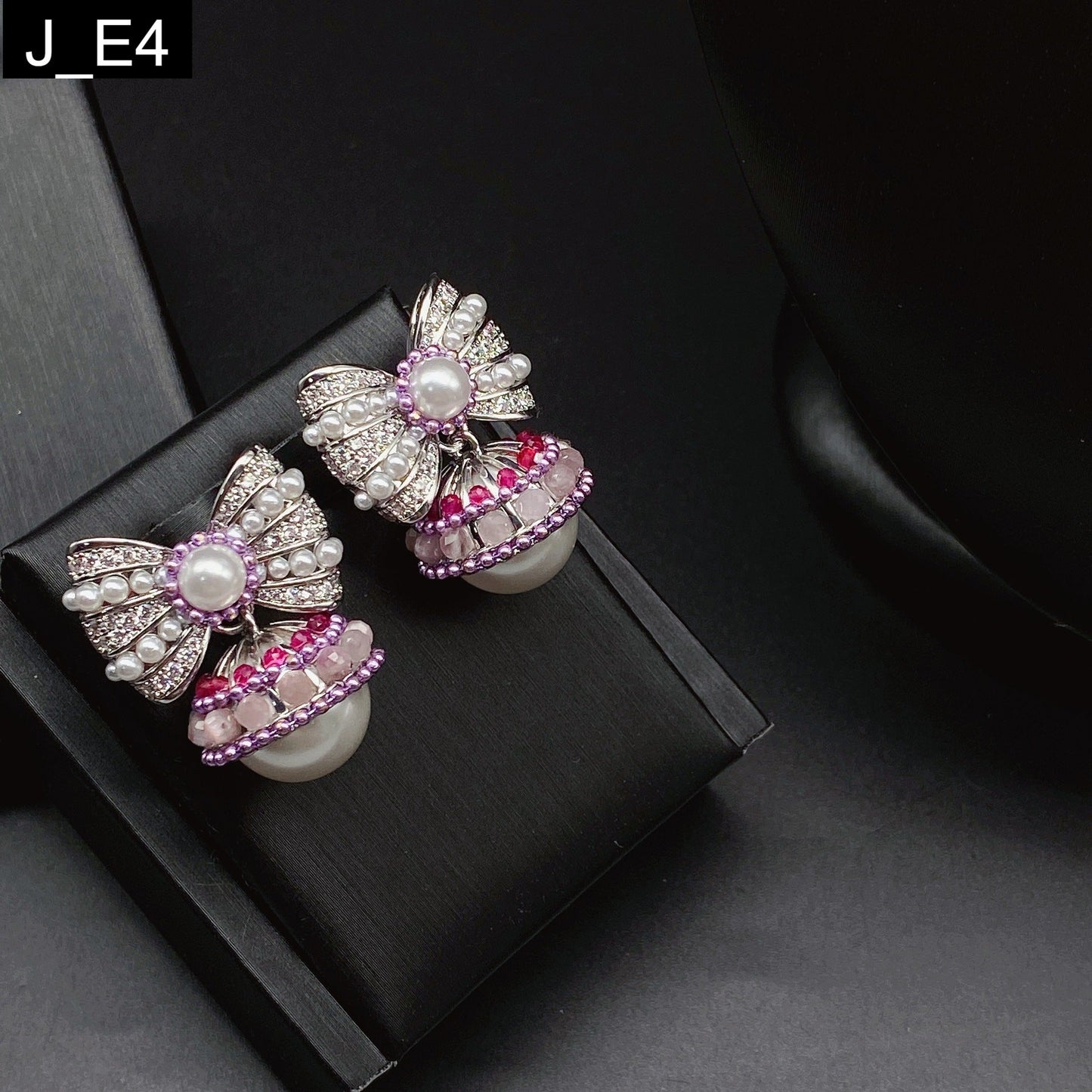 Rosalie Bow Drop Earring - E4