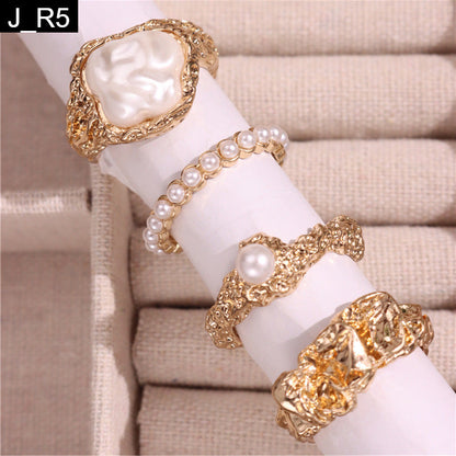 Gilded Tide Rings Set of 4 - R5