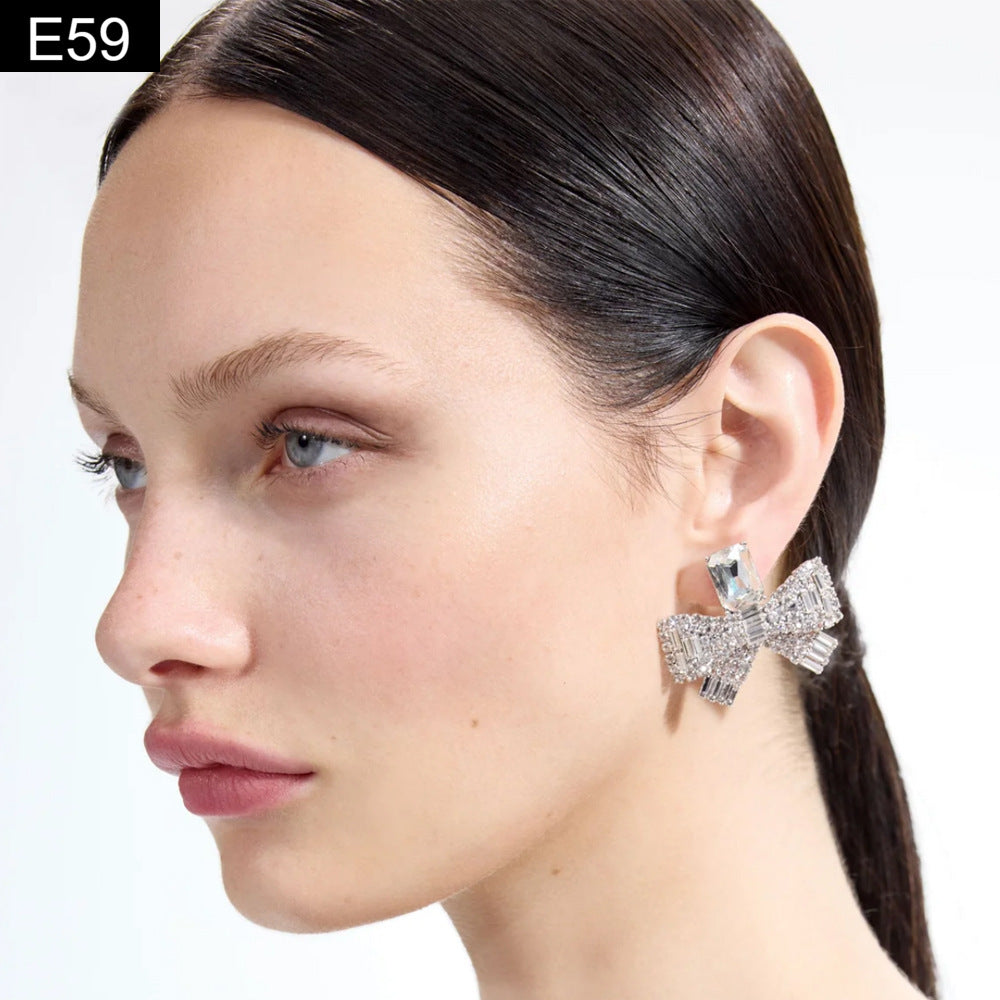 Crystallized Bow Studs - E59