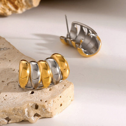 Duotone Ripple Earring