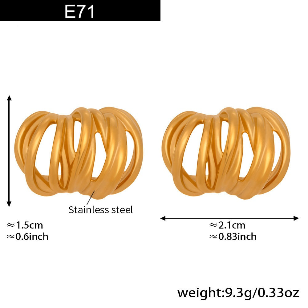 Chrome Basket Studs - E71