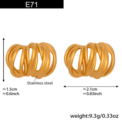 Chrome Basket Studs - E71